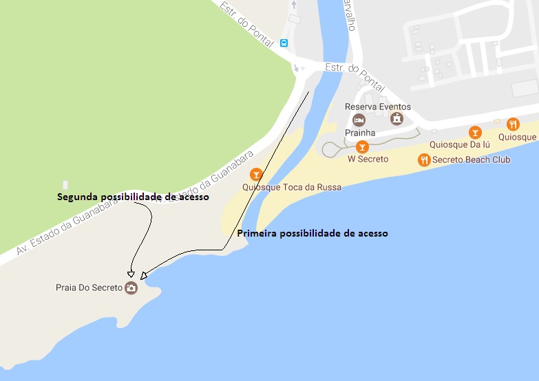 como chegar na praia do secreto