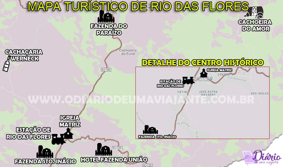 Mapa Turístico de Rio das Flores