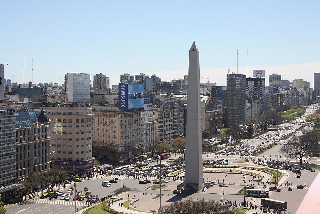 Obelisco na Av. 9 de Julio - Centro de Buenos Aires