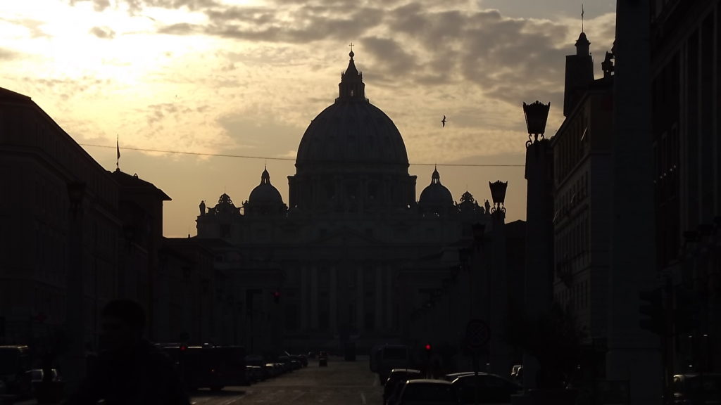 Vaticano- Silhueta da Basílica de São Pedro