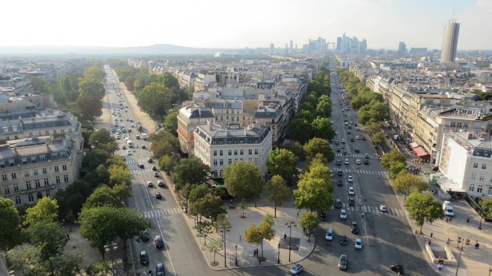 Champs Elysees vista do Arco do Triunfo