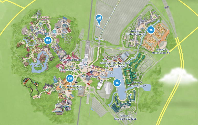 Mapa Disney Paris