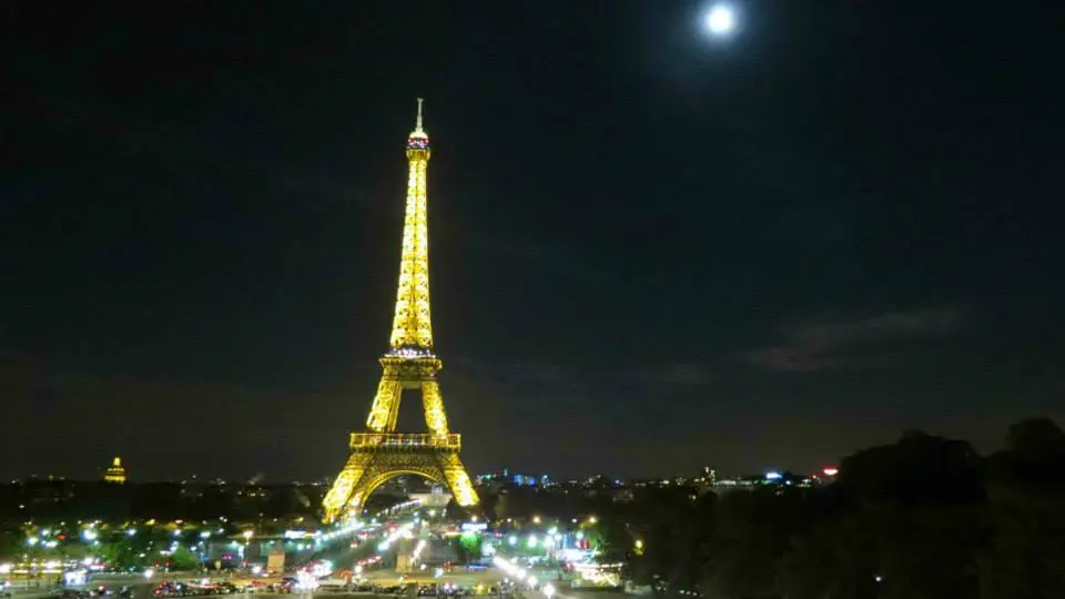 Vista do Trocadero - Torre Iluminada em Paris O que fazer em Paris