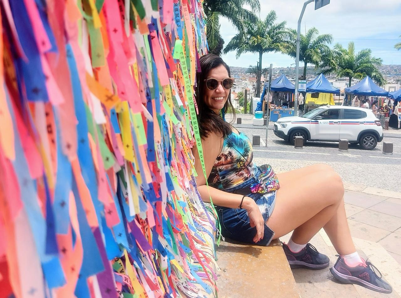 Fitinhas na grade da Igreja do Senhor do Bonfim