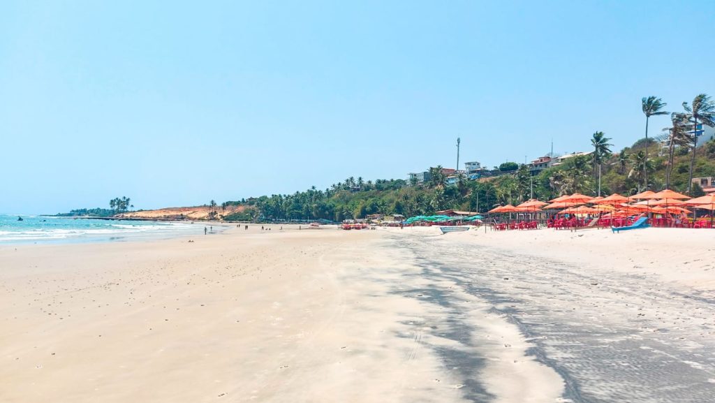 Barracas na praia de Lagoinha