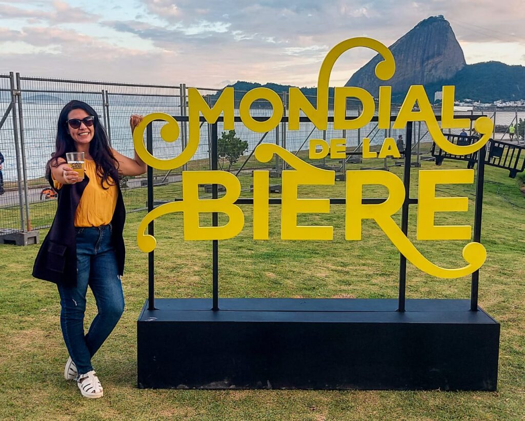 Mondial de Lá Bière - Área externa com vista para o Pão de Açúcar