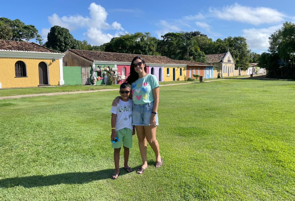 Casinhas coloridas no centro histórico de Porto Seguro