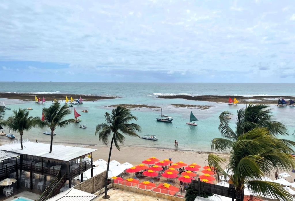 Praia da Vila vista de cima em Porto de Galinhas