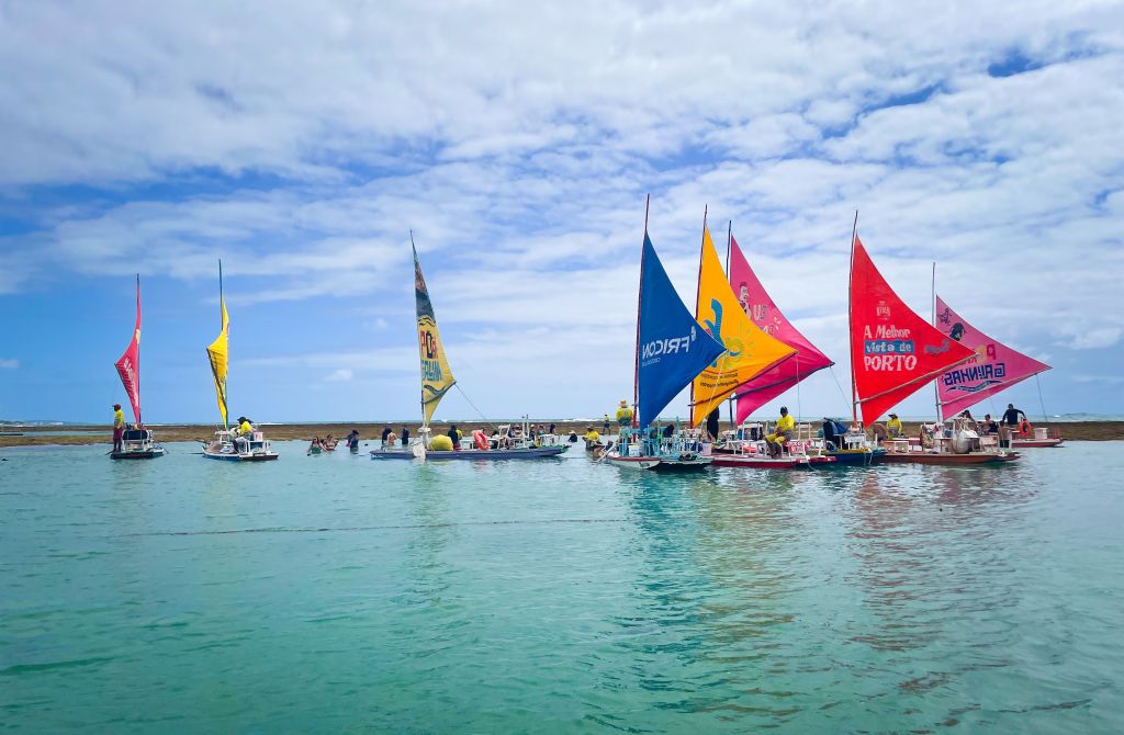 Jangadas em Porto de Galinhas