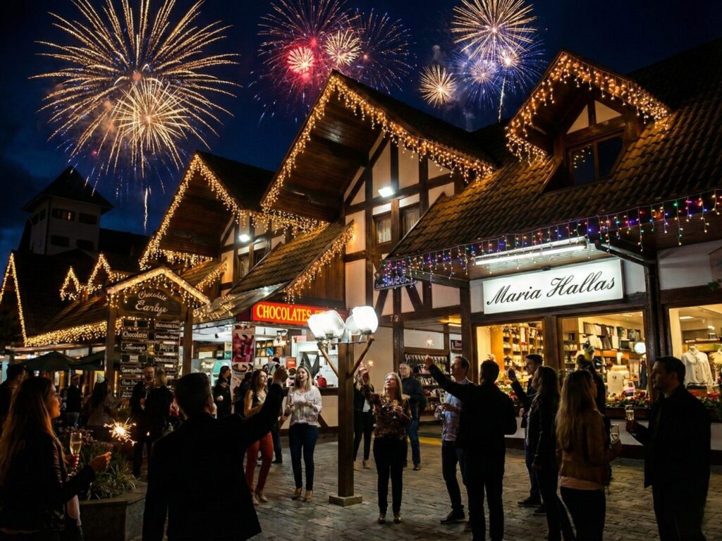 Reveillon em Campos do Jordão - Foto gerada com IA